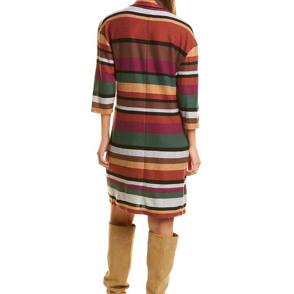 Perfect for Fall! 🍂🍁London Times cowl neck striped dress NWOT - Picture 2 of 2